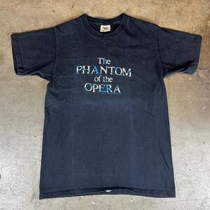 Vintage 90s single stitch Phantom of the Opera black t-shirt Men's Size L
